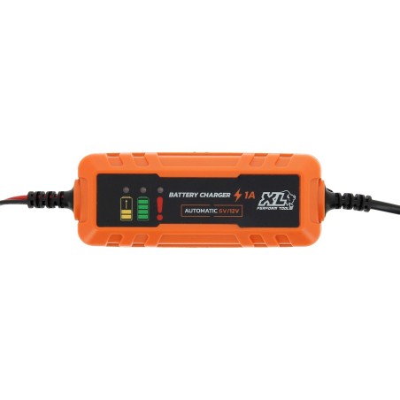 Chargeur batterie auto - XLPT - 1A - 20W - 12V - 3 m - Inclus câble détachable avec cosses a oeillet et crocodile