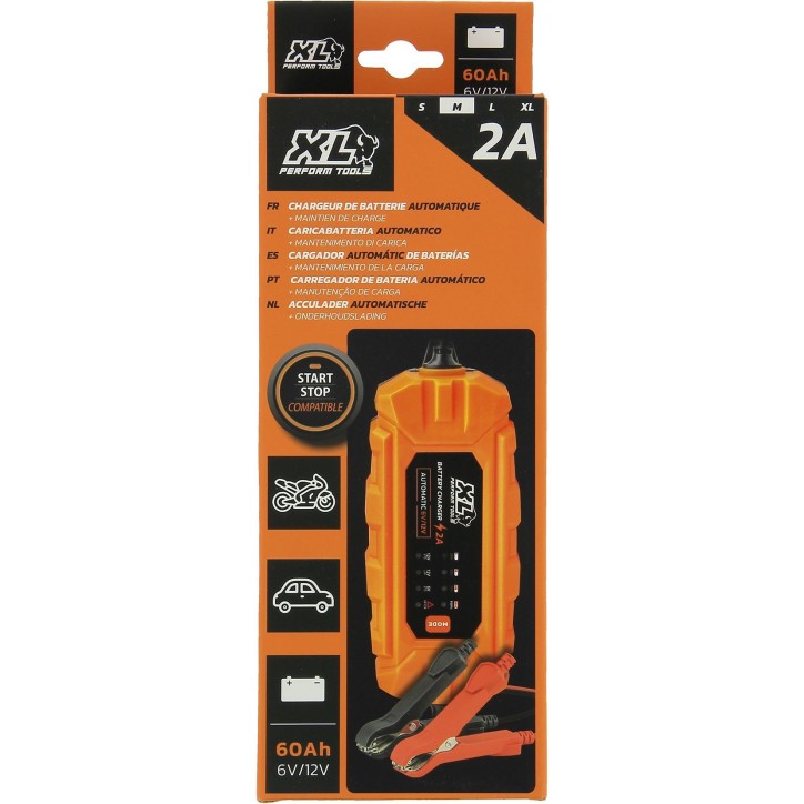 Chargeur batterie auto - XLPT - 2A - 35W - 12V - 3 m - IP65 - Protection inversion polarité/court-circuit/mauvaise batterie Chargeur batterie auto - XLPT - 2A - 35W - 12V - 3 m - IP65 - Protection inversion polarité/court-circuit/mauvaise batterie