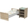 Lit bébé combiné - 120x60cm - Evolutif en 90x190cm - Babyprice Up -