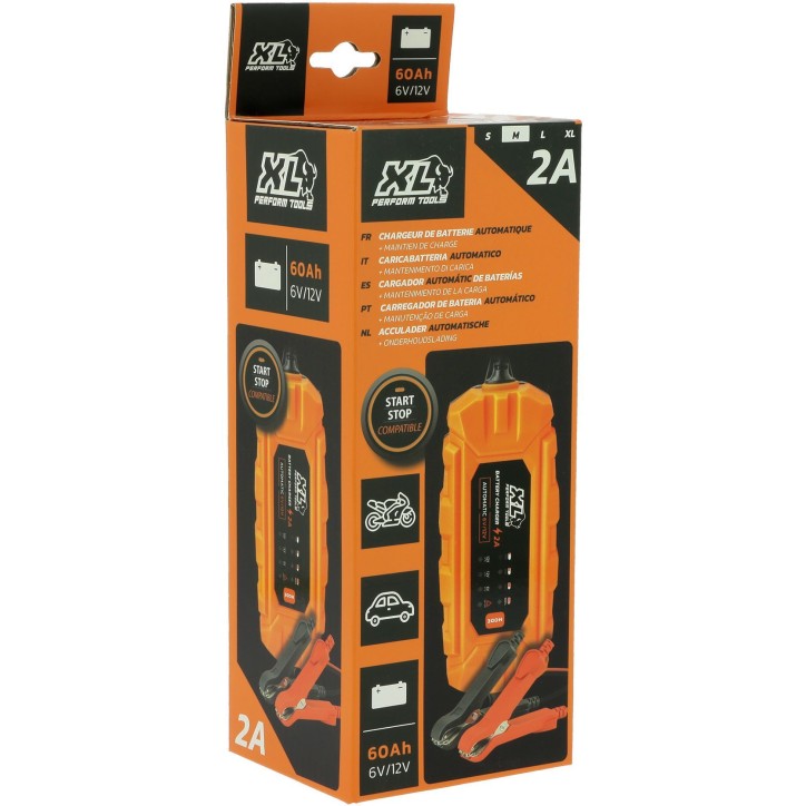 Chargeur batterie auto - XLPT - 2A - 35W - 12V - 3 m - IP65 - Protection inversion polarité/court-circuit/mauvaise batterie Chargeur batterie auto - XLPT - 2A - 35W - 12V - 3 m - IP65 - Protection inversion polarité/court-circuit/mauvaise batterie