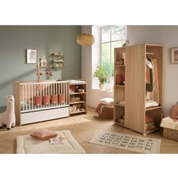 Lit bébé combiné - 120x60cm - Evolutif en 90x190cm - Babyprice Up -
