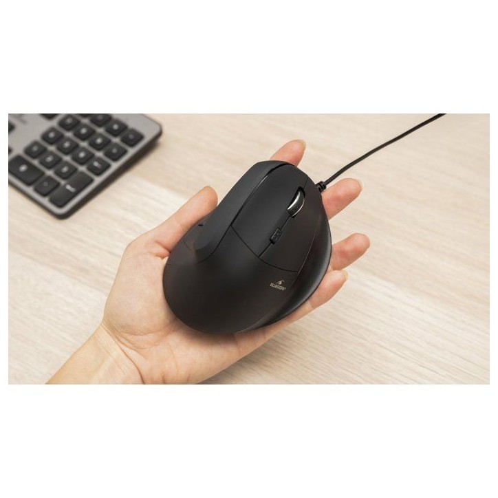 Souris ergonomique verticale - Filaire - BLUESTORK - 7200 DPI - Noire Souris ergonomique verticale - Filaire - BLUESTORK - 7200 DPI - Noire