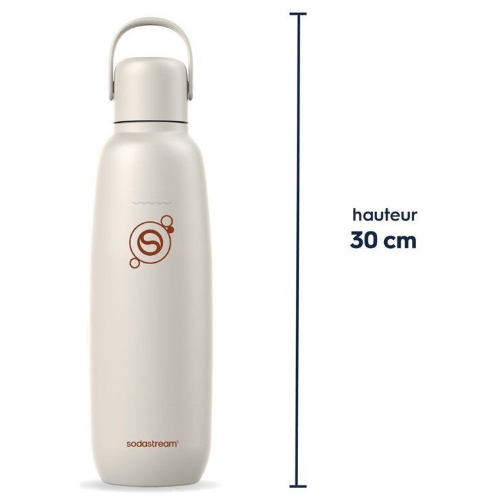 Bouteille isotherme SODASTREAM - Fizz&Go Cool - 0,9 L - Pour Machine a eau pétillante et Soda - Garde froid 12h - Sable Bouteille isotherme SODASTREAM - Fizz&Go Cool - 0,9 L - Pour Machine a eau pétillante et Soda - Garde froid 12h - Sable