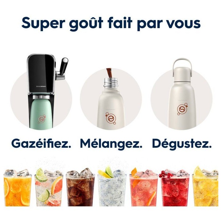 Bouteille isotherme SODASTREAM - Fizz&Go Cool - 0,9 L - Pour Machine a eau pétillante et Soda - Garde froid 12h - Sable Bouteille isotherme SODASTREAM - Fizz&Go Cool - 0,9 L - Pour Machine a eau pétillante et Soda - Garde froid 12h - Sable