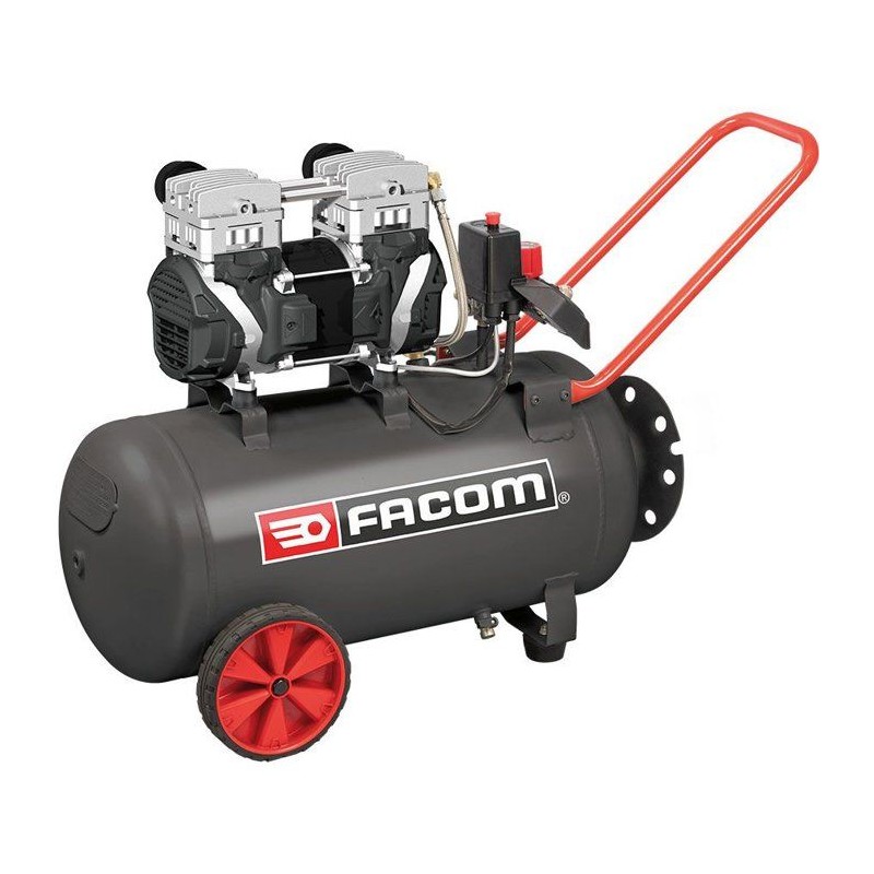 Compresseur - Horizontal - Facom - Débruité Silver - 50 L - 2,5 HP -