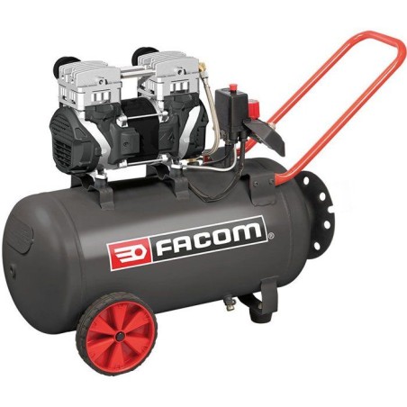 Compresseur - Horizontal - Facom - Débruité Silver - 50 L - 2,5 HP -
