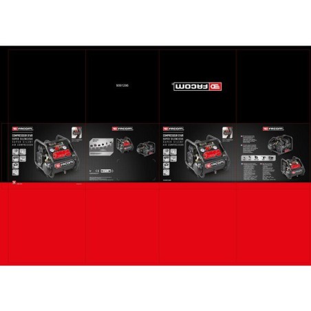 Compresseur - Horizontal - Facom - Silencieux - 6 L - 1,6 HP - Silencieux