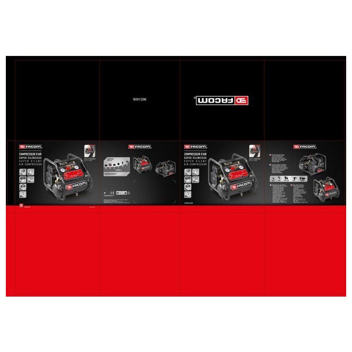 Compresseur - Horizontal - Facom - Silencieux - 6 L - 1,6 HP - Silencieux Compresseur - Horizontal - Facom - Silencieux - 6 L - 1,6 HP - Silencieux