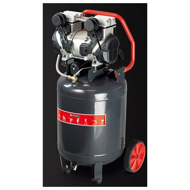 Compresseur - Vertical - Facom - Débruité Silent - 50 L - 2,5 HP - Silencieux