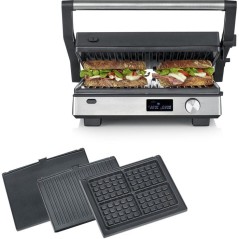 Gril multifonction 3-en-1 - SEVERIN - KG 2380 - 2000 W - 3 jeux de pla