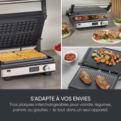 Gril multifonction 3-en-1 - SEVERIN - KG 2380 - 2000 W - 3 jeux de pla