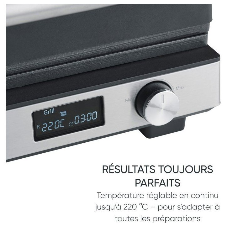Gril multifonction 3-en-1 - SEVERIN - KG 2380 - 2000 W - 3 jeux de plaques - Ecran LED - Noir / Inox Gril multifonction 3-en-1 - SEVERIN - KG 2380 - 2000 W - 3 jeux de plaques - Ecran LED - Noir / Inox