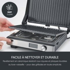 Gril multifonction 3-en-1 - SEVERIN - KG 2380 - 2000 W - 3 jeux de pla