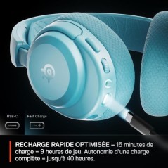 Casque gaming sans fil - STEELSERIES - Arctis Nova 3PW - Autonomie 40h