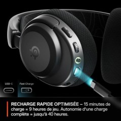 Casque gaming sans fil - STEELSERIES - Arctis Nova 3XW - Autonomie 40h