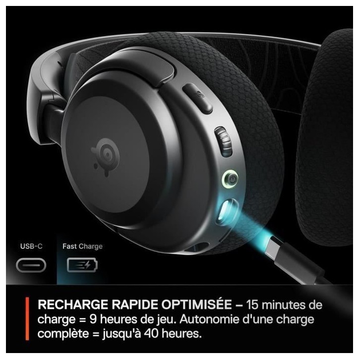 Casque gaming sans fil - STEELSERIES - Arctis Nova 3XW - Autonomie 40h - Connexion 2,4 GHz - Compatible Xbox Casque gaming sans fil - STEELSERIES - Arctis Nova 3XW - Autonomie 40h - Connexion 2,4 GHz - Compatible Xbox