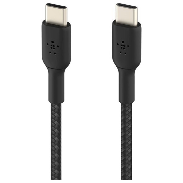 Câble tressé - BELKIN - USB-C vers USB-C - 2 m - Blanc