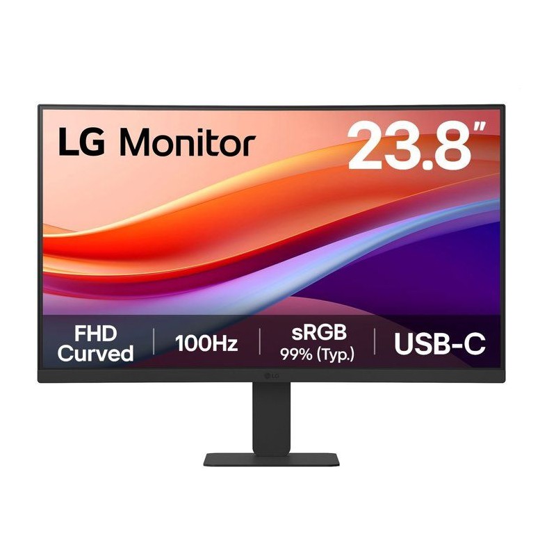 Ecran PC Incurvé - LG - 23,8 - FHD - 100Hz - Dalle VA - 5ms - 24U421A