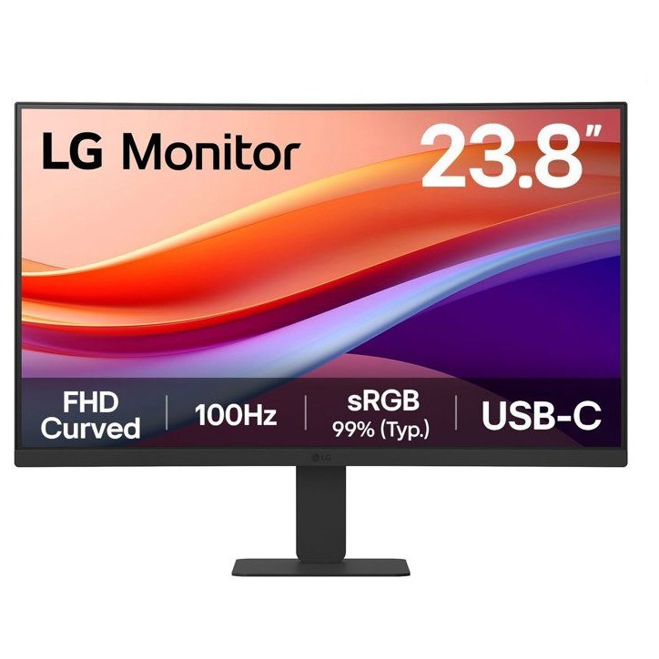 Ecran PC Incurvé - LG - 23,8 - FHD - 100Hz - Dalle VA - 5ms - 24U421A-B