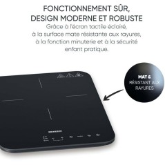 Plaque a induction portable - SEVERIN - 1 foyer - 28 x 37 x 4,2 cm - N