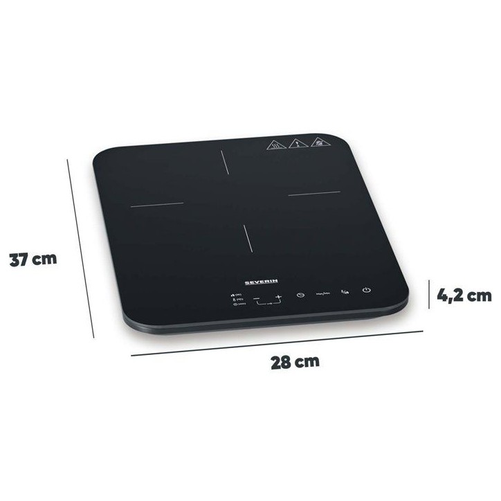Plaque a induction portable - SEVERIN - 1 foyer - 28 x 37 x 4,2 cm - Noir - DK1032 Plaque a induction portable - SEVERIN - 1 foyer - 28 x 37 x 4,2 cm - Noir - DK1032