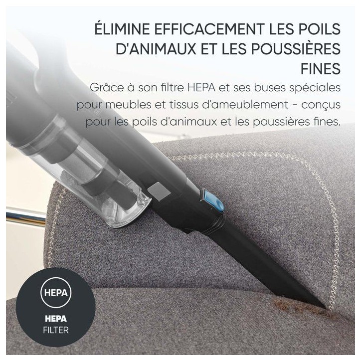 Aspirateur balai sans fil 2-en-1 - SEVERIN HV7151 - 300 W - 50 min - 650 ml - 80 dB - Noir / Bleu Aspirateur balai sans fil 2-en-1 - SEVERIN HV7151 - 300 W - 50 min - 650 ml - 80 dB - Noir / Bleu