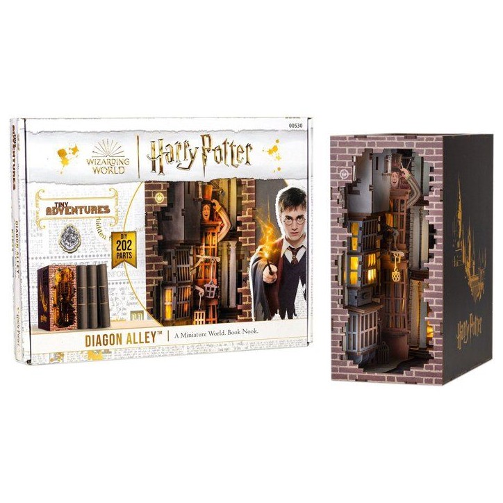 Book Nook - Kit DIY a construire Maquette 3D Serre Livre - REVELL - Tiny Adventures - Harry Potter - Chemin de traverse - LED