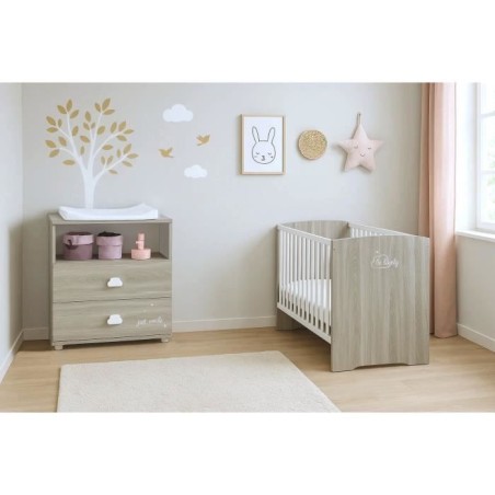 Chambre bébé complete - Lit 120x60 et commode a langer - BABY PRICE