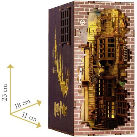 Book Nook - Kit DIY a construire Maquette 3D Serre Livre - REVELL - Tiny Adventures - Harry Potter - Chemin de traverse - LED