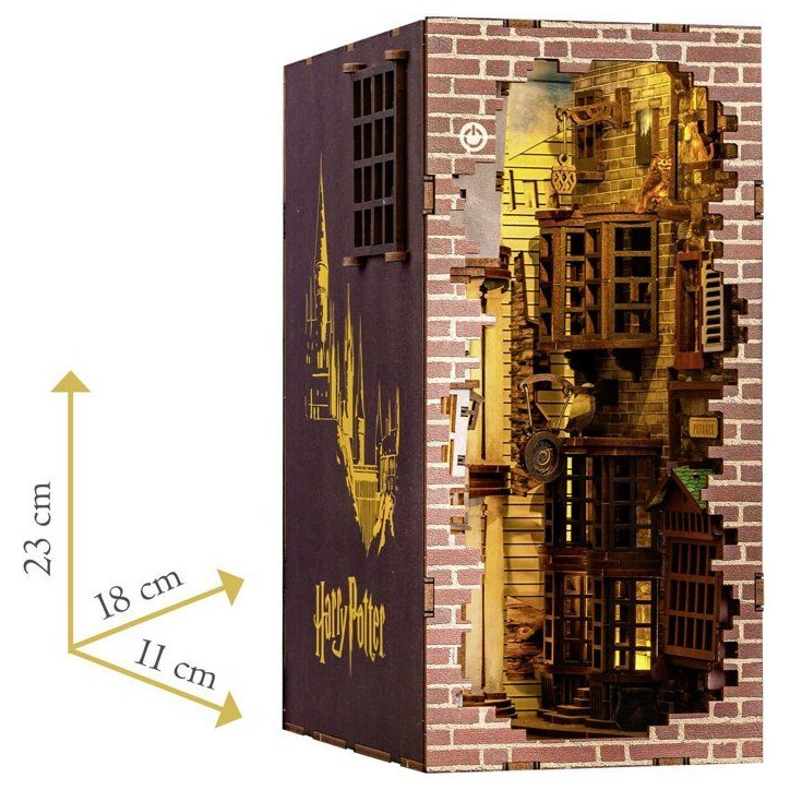 Book Nook - Kit DIY a construire Maquette 3D Serre Livre - REVELL - Tiny Adventures - Harry Potter - Chemin de traverse - LED