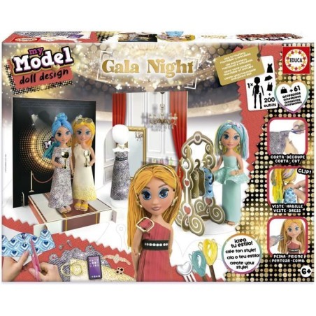 Kit de création de mode - EDUCA - Gala Night - 200 tenues - 1 poupée