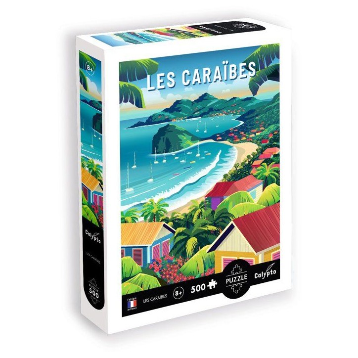 Puzzle - SENTOSPHERE - Calypto - 500 pieces - Les Caraibes - Toucher soyeux - Des 8 ans Puzzle - SENTOSPHERE - Calypto - 500 pieces - Les Caraibes - Toucher soyeux - Des 8 ans