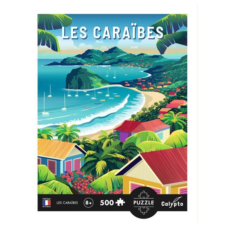 Puzzle - SENTOSPHERE - Calypto - 500 pieces - Les Caraibes - Toucher soyeux - Des 8 ans Puzzle - SENTOSPHERE - Calypto - 500 pieces - Les Caraibes - Toucher soyeux - Des 8 ans