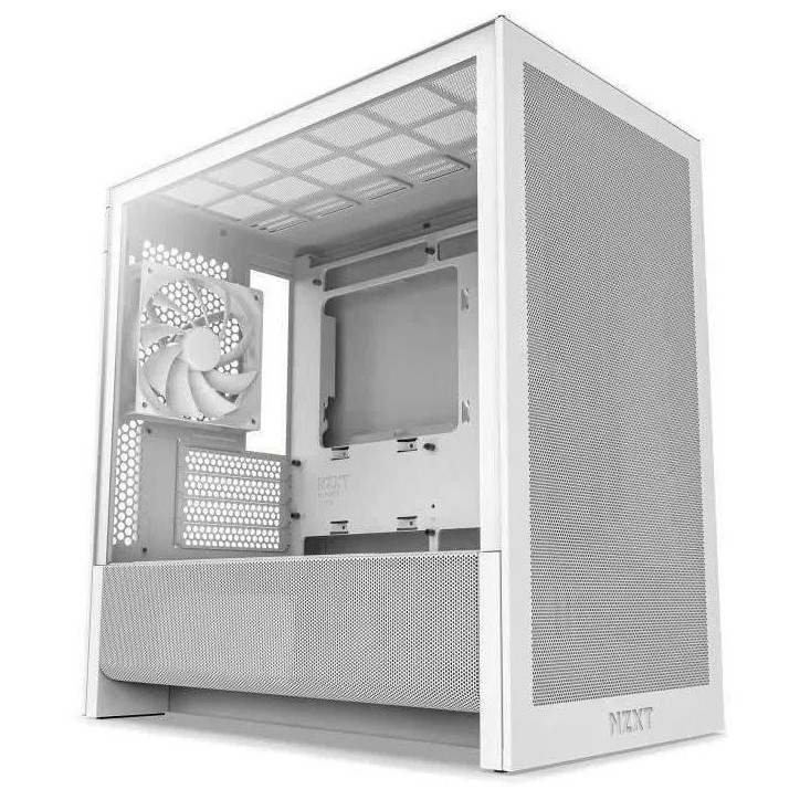 Boitier moyen-tour micro-ATX - NZXT - CC-H31FW-01 - H3 Flow - Blanc - Airflow remarquable - Support GPU grand format Boitier moyen-tour micro-ATX - NZXT - CC-H31FW-01 - H3 Flow - Blanc - Airflow remarquable - Support GPU grand format