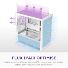Boitier moyen-tour micro-ATX - NZXT - CC-H31FW-01 - H3 Flow - Blanc -