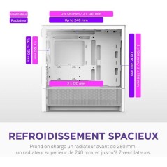 Boitier moyen-tour micro-ATX - NZXT - CC-H31FW-01 - H3 Flow - Blanc -