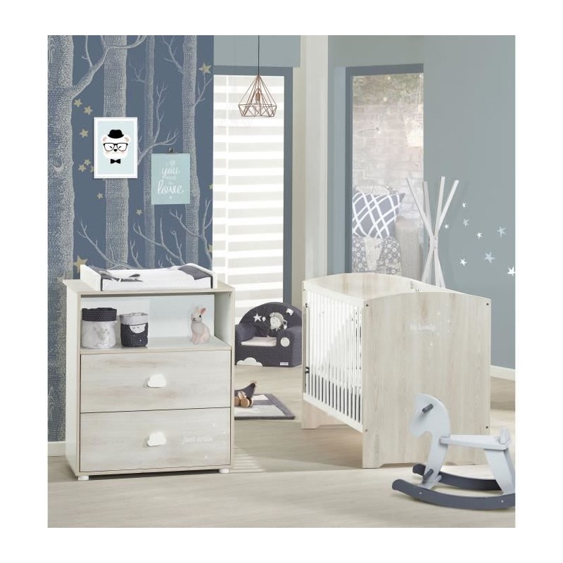 Chambre bébé complete - Lit 120x60 et commode a langer - BABY PRICE Chambre bébé complete - Lit 120x60 et commode a langer - BABY PRICE