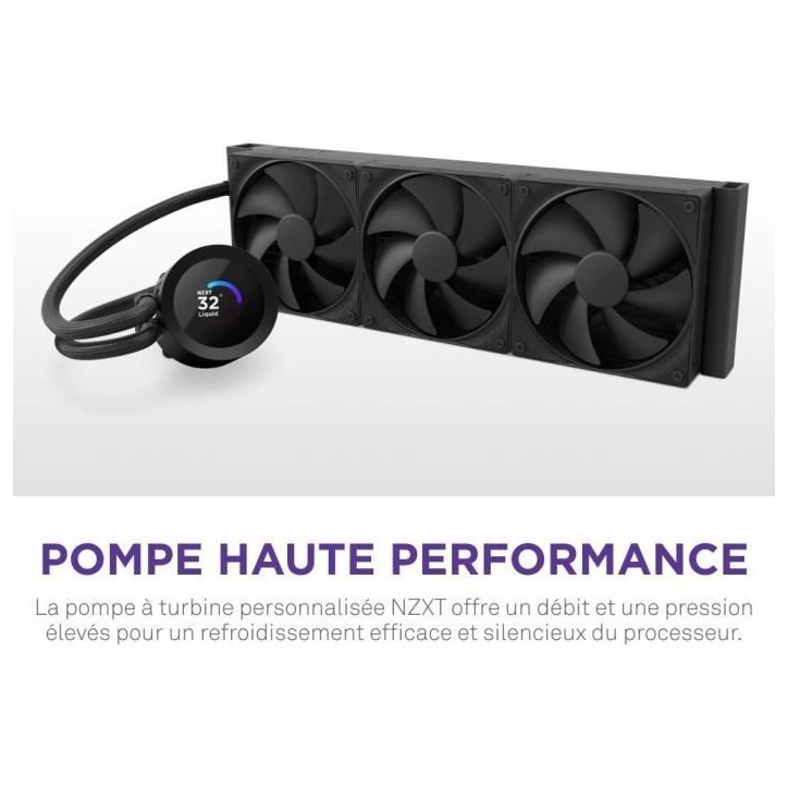 Watercooling - NZXT - RL-KN360-B2 - Kraken Plus 360 - Écran LCD 1.54 personnalisable - Noir Watercooling - NZXT - RL-KN360-B2 - Kraken Plus 360 - Écran LCD 1.54 personnalisable - Noir