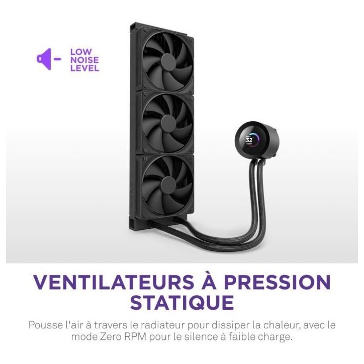 Watercooling - NZXT - RL-KN360-B2 - Kraken Plus 360 - Écran LCD 1.54 personnalisable - Noir Watercooling - NZXT - RL-KN360-B2 - Kraken Plus 360 - Écran LCD 1.54 personnalisable - Noir