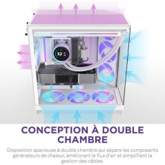 Boitier moyen-tour - NZXT - CM-H92FW-R1 - H9 Flow RGB - Ventilateurs R