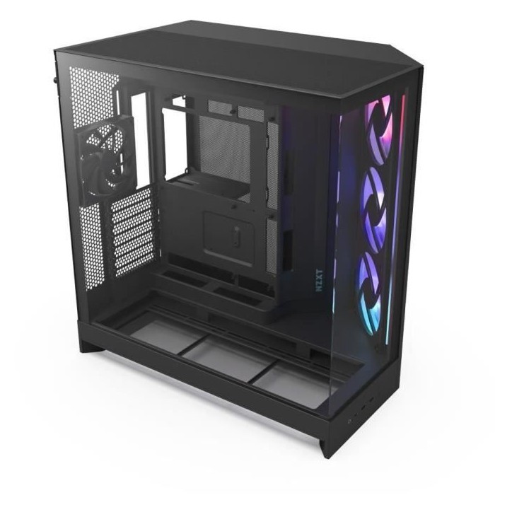 Boitier moyen-tour - NZXT - CM-H92FB-R1 - H9 Flow RGB - Double chambre - Ventilateurs RGB inclus - Noir Boitier moyen-tour - NZXT - CM-H92FB-R1 - H9 Flow RGB - Double chambre - Ventilateurs RGB inclus - Noir