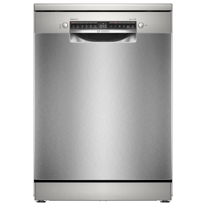 Lave-vaisselle pose-libre BOSCH SMS4ECI26E SER4 - 13 couverts - Induction - L60cm - 44 dB - tiroir a couverts - Acier brossé Lave-vaisselle pose-libre BOSCH SMS4ECI26E SER4 - 13 couverts - Induction - L60cm - 44 dB - tiroir a couverts - Acier brossé