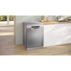 Lave-vaisselle pose-libre BOSCH SMS4ECI26E SER4 - 13 couverts - Induction - L60cm - 44 dB - tiroir a couverts - Acier brossé