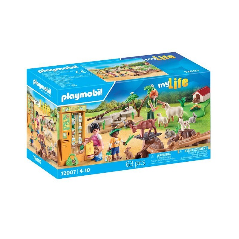 PLAYMOBIL 72007 Découverte des animaux a la ferme, My Life Le Zoo, 63