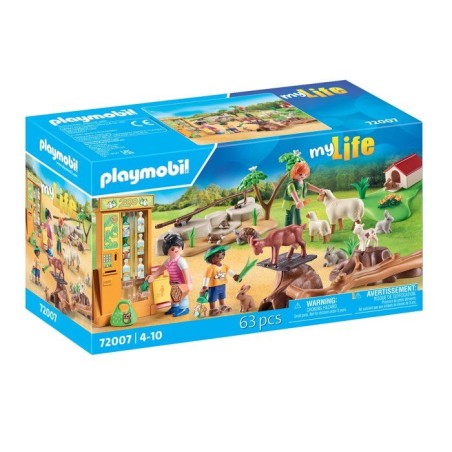 PLAYMOBIL 72007 Découverte des animaux a la ferme, My Life Le Zoo, 63