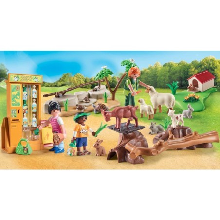 PLAYMOBIL 72007 Découverte des animaux a la ferme, My Life Le Zoo, 63 pieces, Des 4 ans