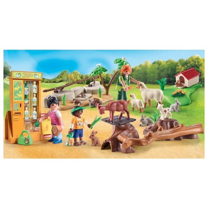 PLAYMOBIL 72007 Découverte des animaux a la ferme, My Life Le Zoo, 63 pieces, Des 4 ans