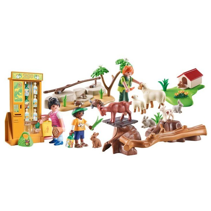PLAYMOBIL 72007 Découverte des animaux a la ferme, My Life Le Zoo, 63 pieces, Des 4 ans