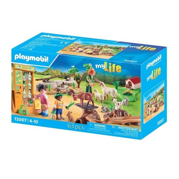 PLAYMOBIL 72007 Découverte des animaux a la ferme, My Life Le Zoo, 63 pieces, Des 4 ans