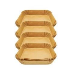 Ensemble de 200 Moules en papier pour air fryer carrés- FACKELMANN -